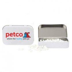 Custom Logo RECTANGULAR TIN WITH BONE SHAPED MINTS Custom Logo RECTANGULAR TIN WITH BONE SHAPED MINTS