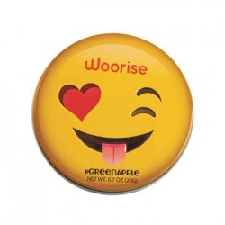 Custom Logo Winking Emojy Tin with Green Apple Mints Custom Logo Winking Emojy Tin with Green Apple Mints