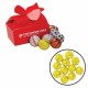 Custom Logo Small Bow Gift Boxes - Chocolate Tennis  Balls (8 pieces)