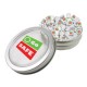Custom Logo Small Top View Tin - Imprinted Square Mints