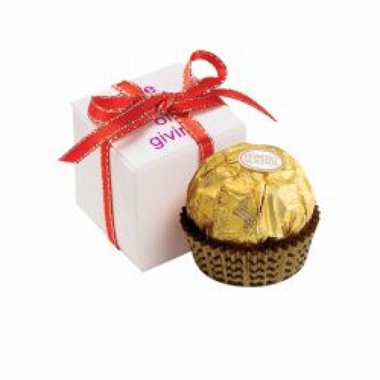 Custom Logo Chocolate Gift Box (White, Ferrero Rocher)