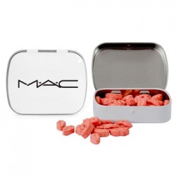 Custom Logo DOMED TIN WITH LIP SHAPED MINTS Custom Logo DOMED TIN WITH LIP SHAPED MINTS