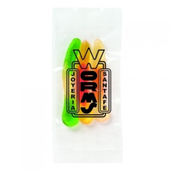 Custom Logo Promo Snax - Gummy Worms (.5 Oz.)