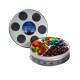 Custom Logo Small Film Reel Tin - 3 Way Snack Tin