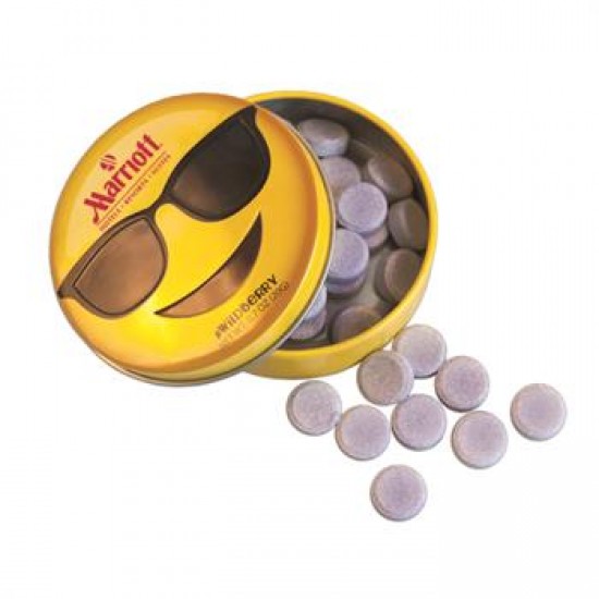 Custom Logo Laughing Emojy Tin with Lemon Mints