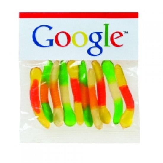 Custom Logo Gummy Worm in Header Bag (2 Oz.)