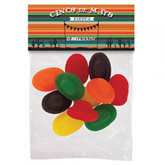 Custom Logo 1 oz Header Bag (, Gummy Sombrero)