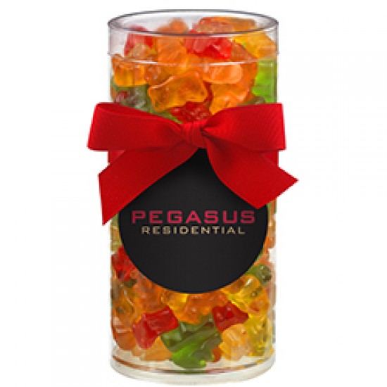 Custom Logo Elegant Gift Tube w/ Gummy Bears