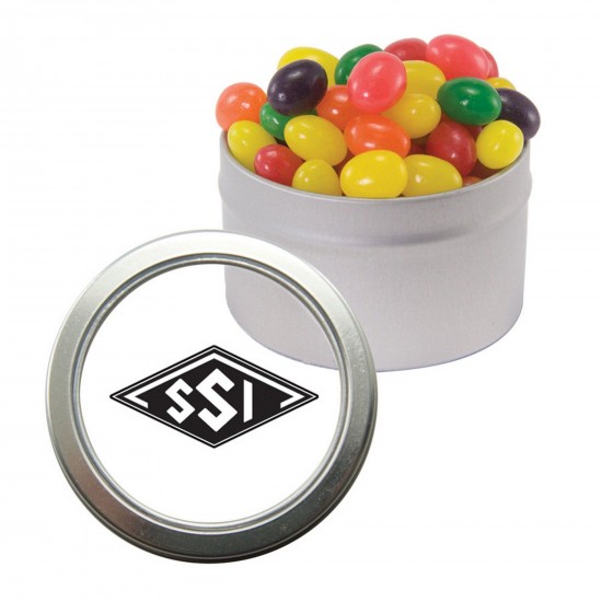 Custom Logo Candy Window Tin Filled with Candies