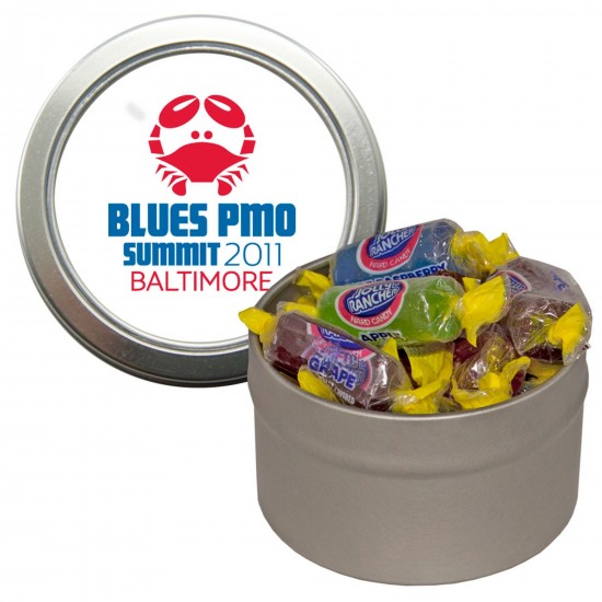 Custom Logo Candy Window Tin Filled with Candies
