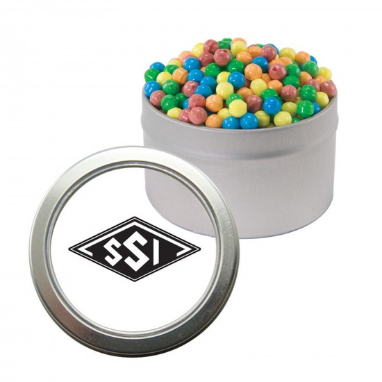 Custom Logo Candy Window Tin Filled with Candies