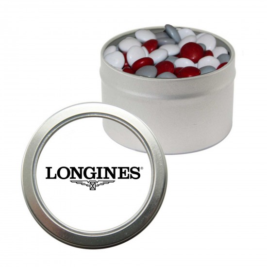 Custom Logo Candy Window Tin Filled with Candies