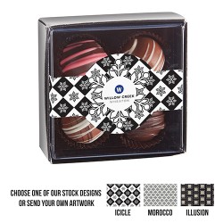 Customize 4 Piece Decadent Truffle Box  with your logo Customize 4 Piece Decadent Truffle Box  with your logo