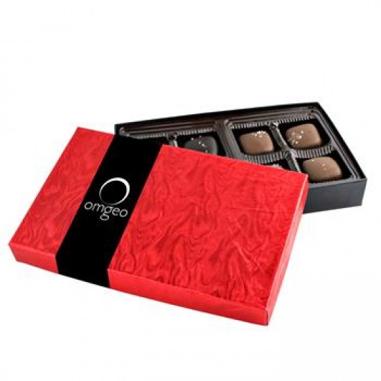 Customize 8 Piece Sea Salt Caramel Gift Box with your logo