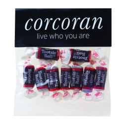 Customize Tootsie Rolls® in Header Bag (2 Oz.)  with your logo Customize Tootsie Rolls® in Header Bag (2 Oz.)  with your logo