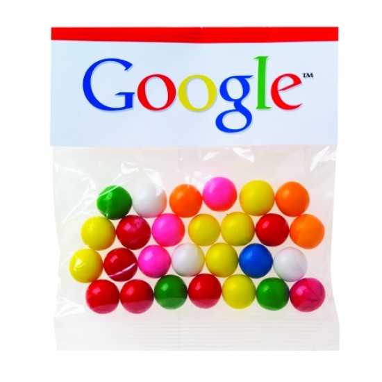 Full Color Gumballs in Header Bag 2oz. with your logo