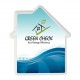 Full Color House Shaped Plastic Mint Card with your logo