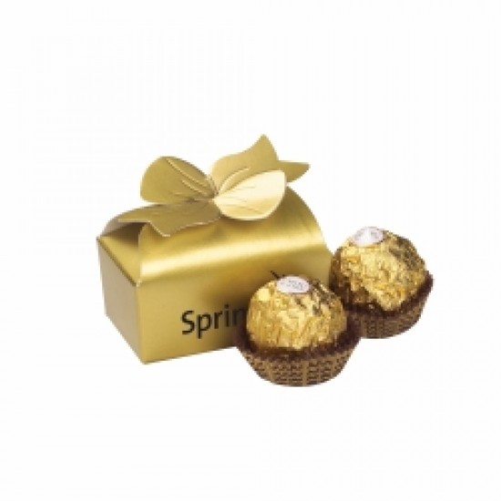 Custom Logo Small Bow Gift Boxes - Ferrero Rocher (2 pieces)