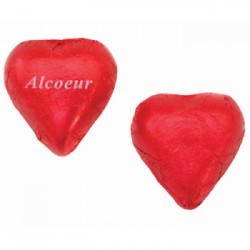 Custom Logo Imprinted Foil Wrapped Chocolate Heart