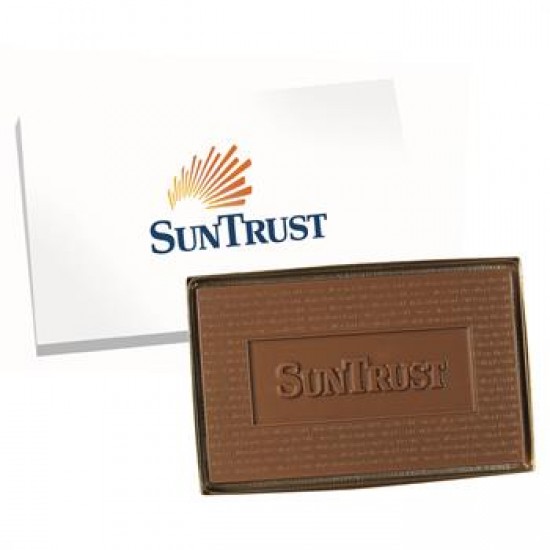 Custom Logo Molded Milk Chocolate Bar w/ Dark Chocolate Center (8 Oz.)