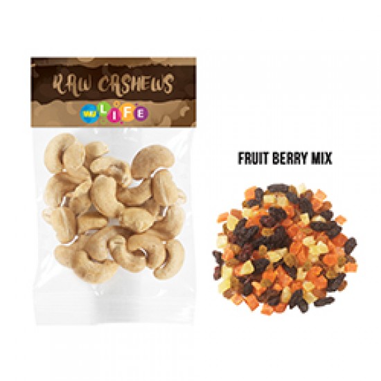 Custom Logo Fruit Berry Mix in Header Bag (1 Oz.)