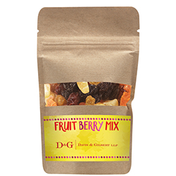 Custom Logo Resealable Kraft Pouch w/ Fruit Berry Mix