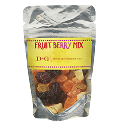 Custom Logo Resealable Clear Pouch w/ Fruit Berry Mix Custom Logo Resealable Clear Pouch w/ Fruit Berry Mix