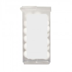 Custom Logo Plastic Dispenser With Signature Peppermints, Red Hots, Chocolate Littles, Colored Candy Custom Logo Plastic Dispenser With Signature Peppermints, Red Hots, Chocolate Littles, Colored Candy