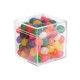 Custom Logo Cube Shaped Acrylic Container With Jelly Beans