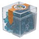 Custom Logo Cube Shaped Acrylic Container With Gummy Bears