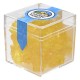 Custom Logo Cube Shaped Acrylic Container With Gummy Bears