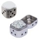 Custom Logo Dice Mint Tin with Mints, Candy, Gum, or Chocolate
