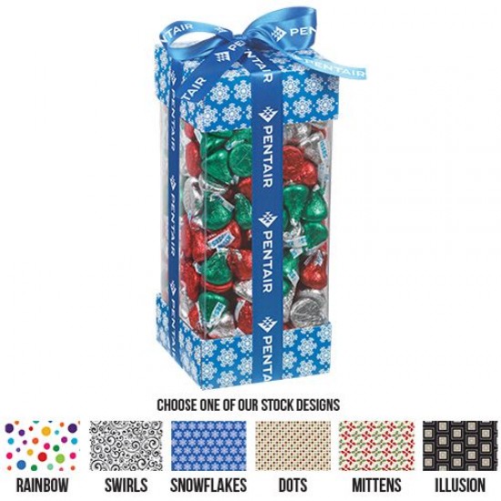 Custom Logo Large Executive Treat Containers - Hershey's Holiday Kisses