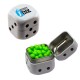 Custom Logo Dice Mint Tin with Mints, Candy, Gum, or Chocolate