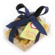Custom Logo Double Stack Present Container with Mixed Nuts, Pretzels, or Chocolates