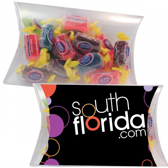 Custom Logo Large Pillow Pack With Starlite Mints, Foil Candy, Jolly Ranchers, Tootsie Rolls And Bubble Gum