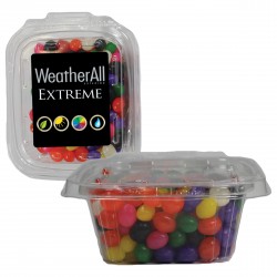 Custom Logo Safety Fresh Container Square With Jelly Beans, Gummy Bears Custom Logo Safety Fresh Container Square With Jelly Beans, Gummy Bears