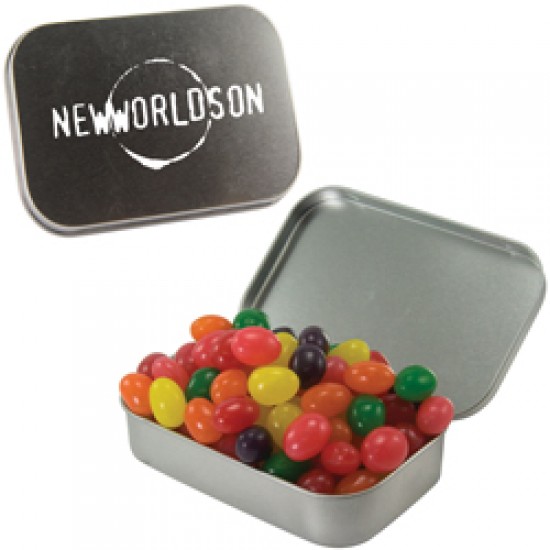 Custom Logo Large Mint Tin With Jelly Beans and Chiclets