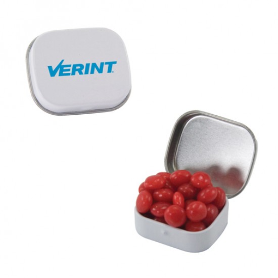 Custom Logo Mint Tin With Signature Peppermints, Red Hots, Jelly Beans, Gum