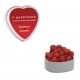 Custom Logo White Heart With Peppermints, Red Hots, Gum