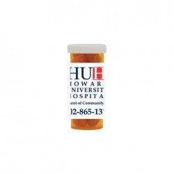 Custom Logo Mini Pill Bottle Filled With Red Hots, Jelly Beans, Gum