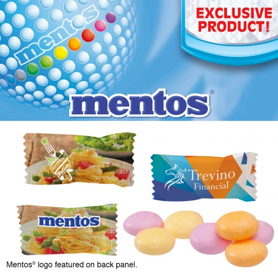 Customize Individaully Wrapped Fruit Mentos with your logo