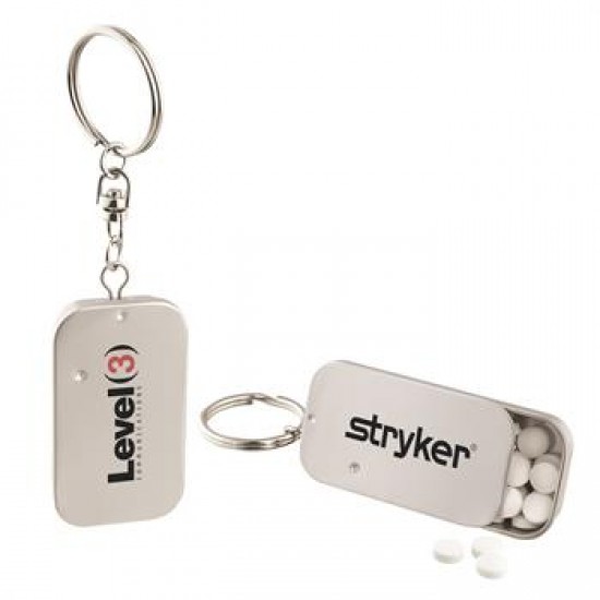 Customize Slider Tin Keychain with your logo