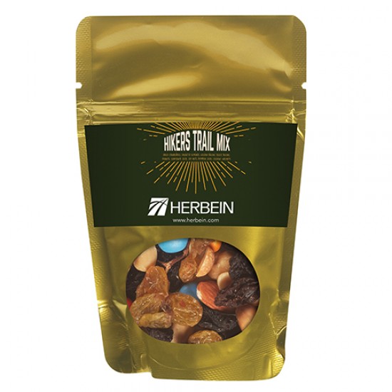 Custom Logo ealthy Resealable Window Pouches Hiker's Trail Mix