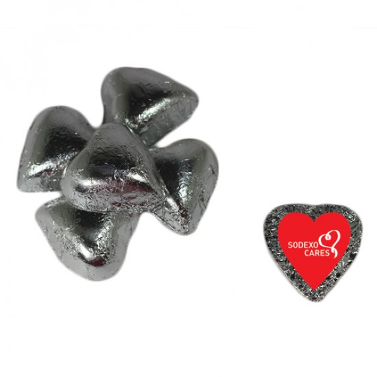 Custom Logo Individually Wrapped Chocolate Hearts