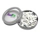 Custom Logo Candy Window Tin Short Round with Printed Mints