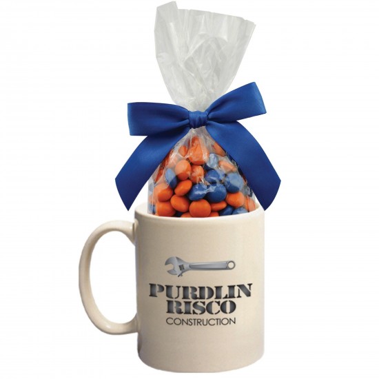 Custom Logo Ceramic Mug with Treats