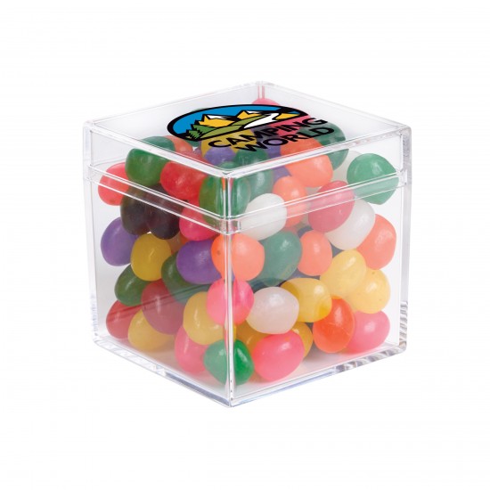 Customize Cube Shaped Acrylic Container with Candy