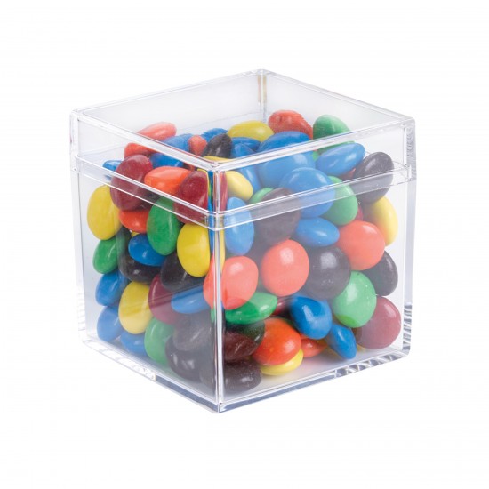 Customize Cube Shaped Acrylic Container with Candy