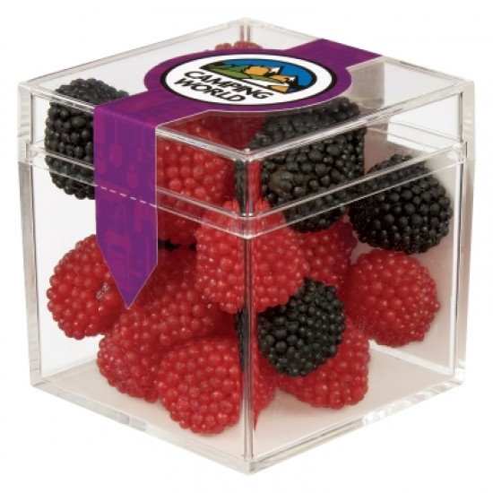 Customize Cube Shaped Acrylic Container with Candy